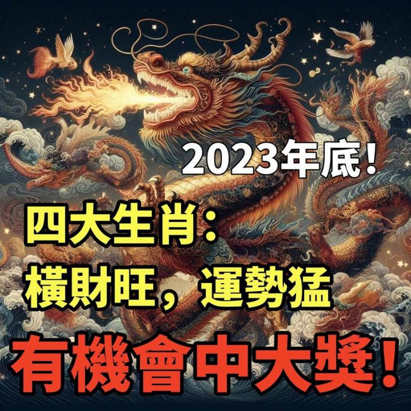 2023年底！四大生肖喜上眉梢：橫財旺，運勢猛，可能中大獎！